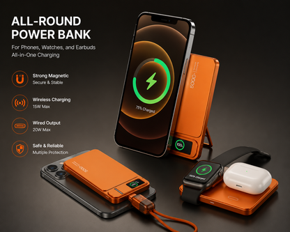 MagSafe Power Bank — 10000mAh Wireless & Fast Charging