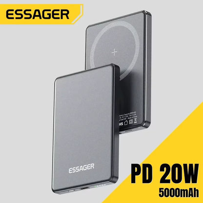 MagSafe EssAger Power Bank — Slim 5000mAh
