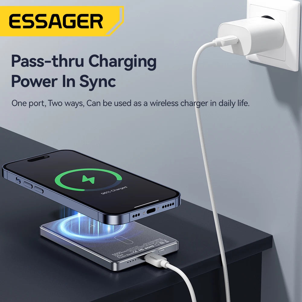 MagSafe EssAger Power Bank — Slim 5000mAh
